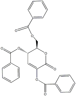 5-(benzoyloxy)-6-[(benzoyloxy)methyl]-2-oxo-5,6-dihydro-2H-pyran-3-yl benzoate,53942-33-9,结构式