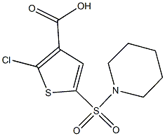 2-chloro-5-(1-piperidinylsulfonyl)-3-thiophenecarboxylic acid Structure