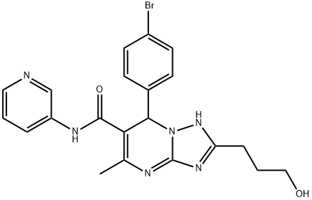 7-(4-bromophenyl)-2-(3-hydroxypropyl)-5-methyl-N-(3-pyridinyl)-4,7-dihydro[1,2,4]triazolo[1,5-a]pyrimidine-6-carboxamide Structure