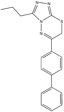 6-[1,1'-biphenyl]-4-yl-3-propyl-7H-[1,2,4]triazolo[3,4-b][1,3,4]thiadiazine Structure