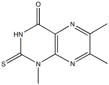 1,6,7-trimethyl-2-thioxo-2,3-dihydro-4(1H)-pteridinone 结构式