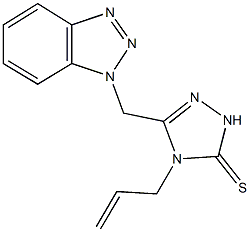 4-allyl-5-(1H-1,2,3-benzotriazol-1-ylmethyl)-2,4-dihydro-3H-1,2,4-triazole-3-thione Structure