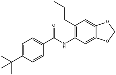 4-tert-butyl-N-(6-propyl-1,3-benzodioxol-5-yl)benzamide,540512-30-9,结构式