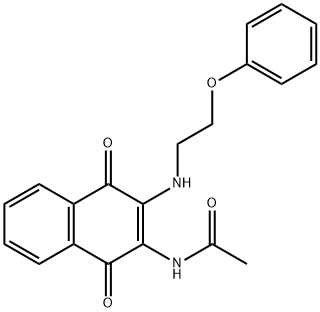 N-{1,4-dioxo-3-[(2-phenoxyethyl)amino]-1,4-dihydro-2-naphthalenyl}acetamide,540512-47-8,结构式