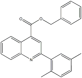 benzyl 2-(2,5-dimethylphenyl)-4-quinolinecarboxylate 结构式