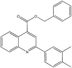 benzyl 2-(3,4-dimethylphenyl)-4-quinolinecarboxylate Structure