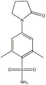 2,6-dimethyl-4-(2-oxo-1-pyrrolidinyl)benzenesulfonamide 结构式