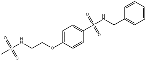 N-benzyl-4-{2-[(methylsulfonyl)amino]ethoxy}benzenesulfonamide Structure