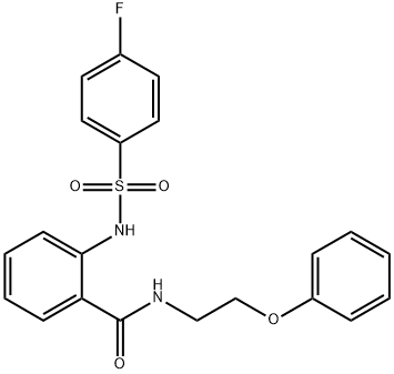 2-{[(4-fluorophenyl)sulfonyl]amino}-N-(2-phenoxyethyl)benzamide Structure