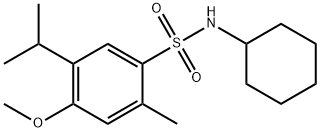N-cyclohexyl-5-isopropyl-4-methoxy-2-methylbenzenesulfonamide Struktur