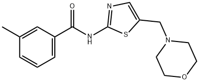 3-methyl-N-[5-(4-morpholinylmethyl)-1,3-thiazol-2-yl]benzamide Struktur
