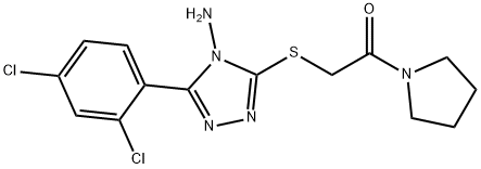 3-(2,4-dichlorophenyl)-5-{[2-oxo-2-(1-pyrrolidinyl)ethyl]sulfanyl}-4H-1,2,4-triazol-4-amine Structure