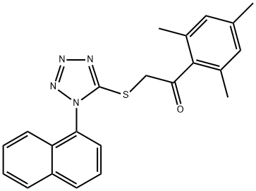 1-mesityl-2-{[1-(1-naphthyl)-1H-tetraazol-5-yl]sulfanyl}ethanone,540515-77-3,结构式