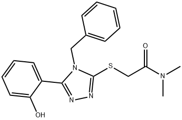 2-{[4-benzyl-5-(2-hydroxyphenyl)-4H-1,2,4-triazol-3-yl]sulfanyl}-N,N-dimethylacetamide Structure