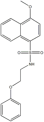 4-methoxy-N-(2-phenoxyethyl)-1-naphthalenesulfonamide Struktur