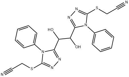 {[5-(2-{5-[(cyanomethyl)sulfanyl]-4-phenyl-4H-1,2,4-triazol-3-yl}-1,2-dihydroxyethyl)-4-phenyl-4H-1,2,4-triazol-3-yl]sulfanyl}acetonitrile|