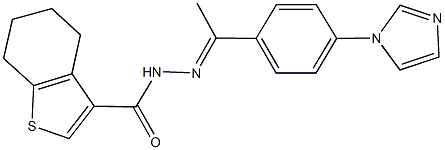 N'-{1-[4-(1H-imidazol-1-yl)phenyl]ethylidene}-4,5,6,7-tetrahydro-1-benzothiophene-3-carbohydrazide Structure