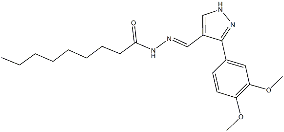 N'-{[3-(3,4-dimethoxyphenyl)-1H-pyrazol-4-yl]methylene}nonanohydrazide Structure