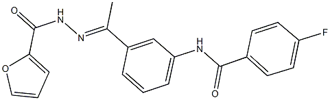 4-fluoro-N-{3-[N-(2-furoyl)ethanehydrazonoyl]phenyl}benzamide|