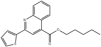 pentyl 2-(2-thienyl)-4-quinolinecarboxylate Struktur