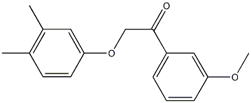 2-(3,4-dimethylphenoxy)-1-(3-methoxyphenyl)ethanone 化学構造式
