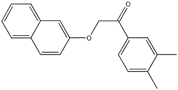 1-(3,4-dimethylphenyl)-2-(2-naphthyloxy)ethanone 化学構造式