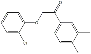 2-(2-chlorophenoxy)-1-(3,4-dimethylphenyl)ethanone Struktur