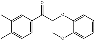 1-(3,4-dimethylphenyl)-2-(2-methoxyphenoxy)ethanone Structure