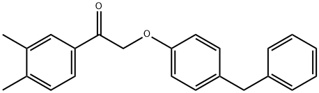 2-(4-benzylphenoxy)-1-(3,4-dimethylphenyl)ethanone Structure