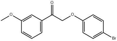 2-(4-bromophenoxy)-1-(3-methoxyphenyl)ethanone 化学構造式