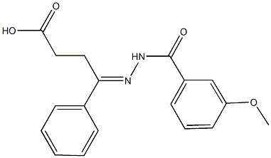 4-[(3-methoxybenzoyl)hydrazono]-4-phenylbutanoic acid|