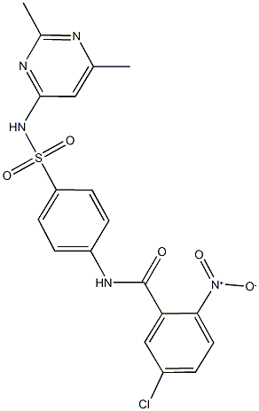 540520-86-3 5-chloro-N-(4-{[(2,6-dimethyl-4-pyrimidinyl)amino]sulfonyl}phenyl)-2-nitrobenzamide