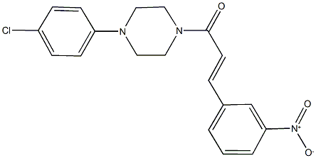 1-(4-chlorophenyl)-4-(3-{3-nitrophenyl}acryloyl)piperazine Structure