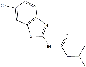 540521-03-7 N-(6-chloro-1,3-benzothiazol-2-yl)-3-methylbutanamide