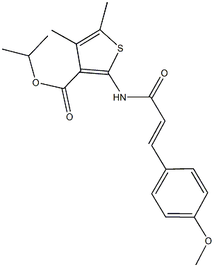 isopropyl 2-{[3-(4-methoxyphenyl)acryloyl]amino}-4,5-dimethyl-3-thiophenecarboxylate Struktur