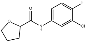 N-(3-chloro-4-fluorophenyl)tetrahydro-2-furancarboxamide 结构式