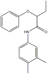 N-(3,4-dimethylphenyl)-2-phenoxybutanamide Structure