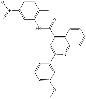 N-{5-nitro-2-methylphenyl}-2-(3-methoxyphenyl)-4-quinolinecarboxamide 化学構造式