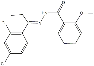 N'-[1-(2,4-dichlorophenyl)propylidene]-2-methoxybenzohydrazide Struktur