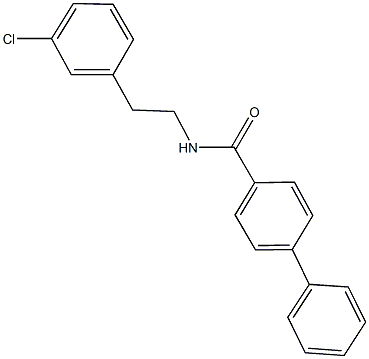 N-[2-(3-chlorophenyl)ethyl][1,1'-biphenyl]-4-carboxamide 结构式