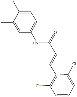 3-(2-chloro-6-fluorophenyl)-N-(3,4-dimethylphenyl)acrylamide 化学構造式