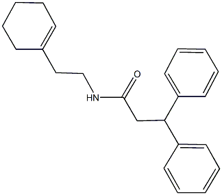 N-[2-(1-cyclohexen-1-yl)ethyl]-3,3-diphenylpropanamide Struktur