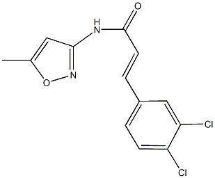 3-(3,4-dichlorophenyl)-N-(5-methyl-3-isoxazolyl)acrylamide 结构式