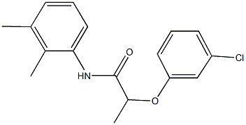 2-(3-chlorophenoxy)-N-(2,3-dimethylphenyl)propanamide 化学構造式