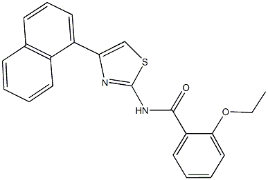 2-ethoxy-N-[4-(1-naphthyl)-1,3-thiazol-2-yl]benzamide 化学構造式