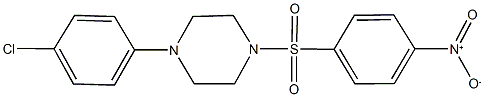 1-(4-chlorophenyl)-4-({4-nitrophenyl}sulfonyl)piperazine Structure