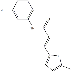N-(3-fluorophenyl)-3-(5-methyl-2-furyl)acrylamide Struktur