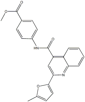 methyl 4-({[2-(5-methyl-2-furyl)-4-quinolinyl]carbonyl}amino)benzoate Structure