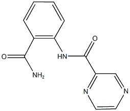 N-[2-(aminocarbonyl)phenyl]-2-pyrazinecarboxamide Struktur