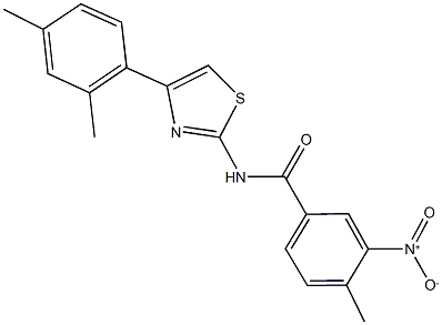 540800-12-2 N-[4-(2,4-dimethylphenyl)-1,3-thiazol-2-yl]-3-nitro-4-methylbenzamide